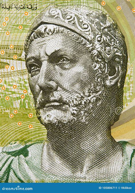 Hannibal 247 – 181 BC Portrait On Tunisia 5 Dinars 2013 Ba Stock Image ...