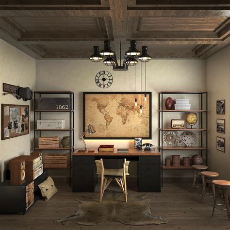 Working Room Vintage style & Visopt - by Alfonsus Sri Agseyoga - #873 - Sketchuptexture Free 3D ...