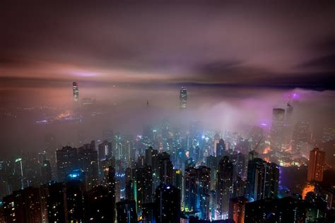 Aerial View of City during Nighttime · Free Stock Photo