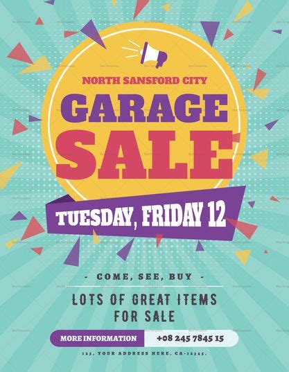 Large Garage Sale Flyer Template | Sale flyer, Flyer template, Flyer ...