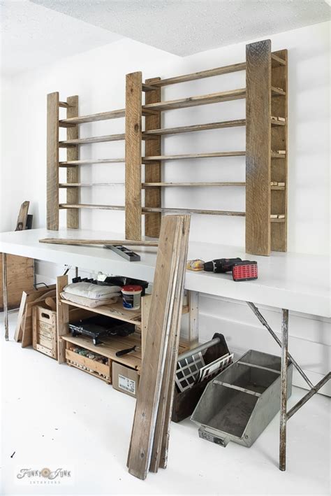 Adjustable wood paint shelves - easy free build! - Funky Junk ...