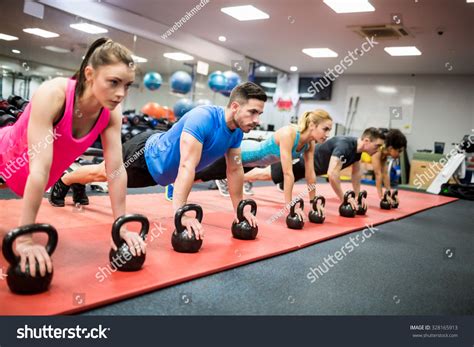 Fit People Working Out In Fitness Class At The Gym Stock Photo 328165913 : Shutterstock