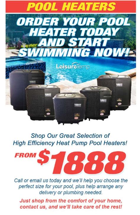 Pool Heaters & Leisure Temp | The Recreational Warehouse