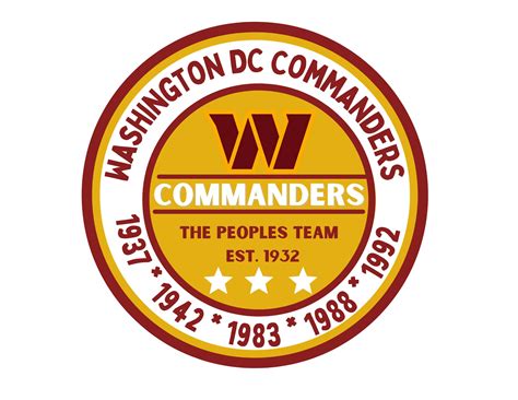 Washington Commanders SVG PNG Instant Download Football Cut | Etsy ...