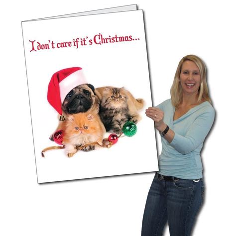 Giant Christmas Dog & Cat Greeting Card | VictoryStore – VictoryStore.com