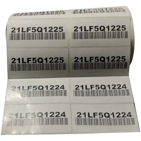 White and Black Polyester Printed Barcode Labels, GSM: 120 Gsm, Size: 2x4 mm at Rs 0.75/piece in ...