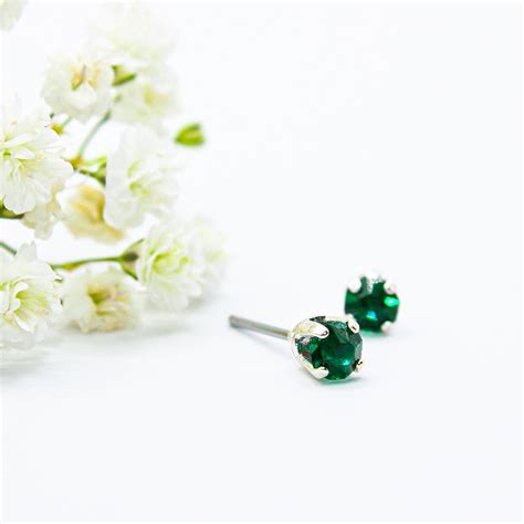 May Birthstone Earrings - Earsense - Earrings for sensitive ears