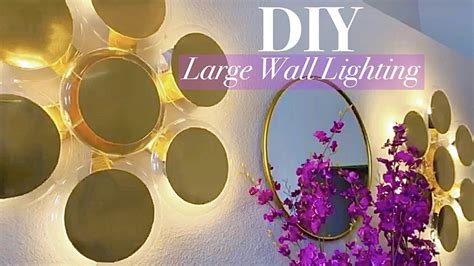 HOW TO MAKE LARGE LIVING ROOM/ HALLWAY LIGHTING WITH PLATES! - YouTube | Large wall lighting ...