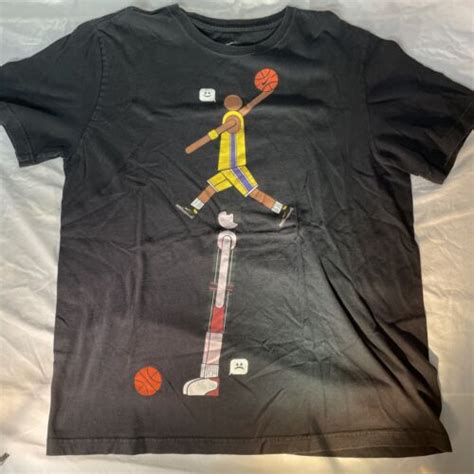 Rare Nike Kobe Bryant Dunking On Yao Ming Xl Shirt - Gem