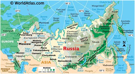 Russia Large Color Map