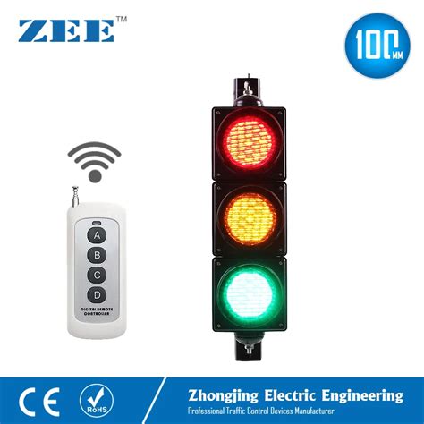 4 inch 100mm IR remote control Traffic Light Controller LED Traffic Light Simplified Traffic ...