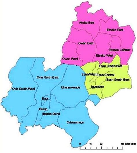 Political Map of Edo State of Nigeria | Edo, Political map, Nigeria