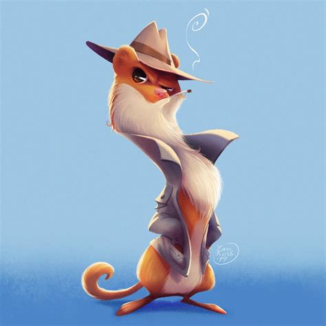 Weasel detective, Victoria Kosheleva on ArtStation at https://www ...