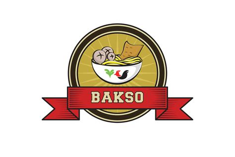 Vintage Bakso Logo 19480612 Vector Art at Vecteezy