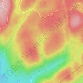 Lac Tugal topographic map, elevation, terrain