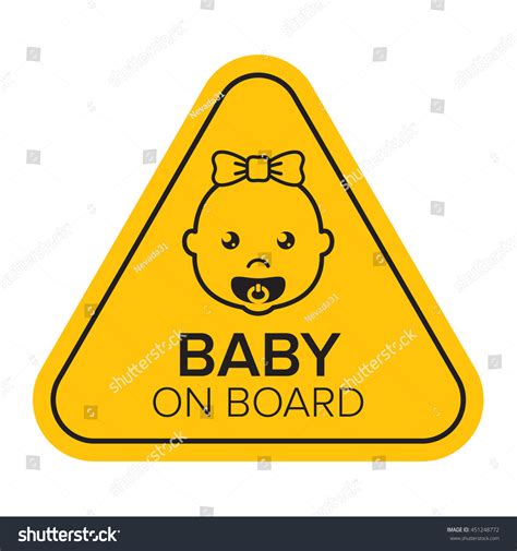 Baby On Board Sign / Sticker / Badge Stock Vector Illustration ...