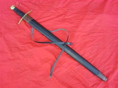 Leather Bound wooden sword scabbard and belt