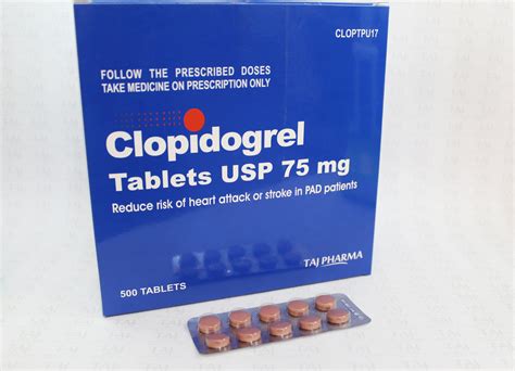 Clopidogrel Tablet USP 75mg Manufacture India Pioneer Export