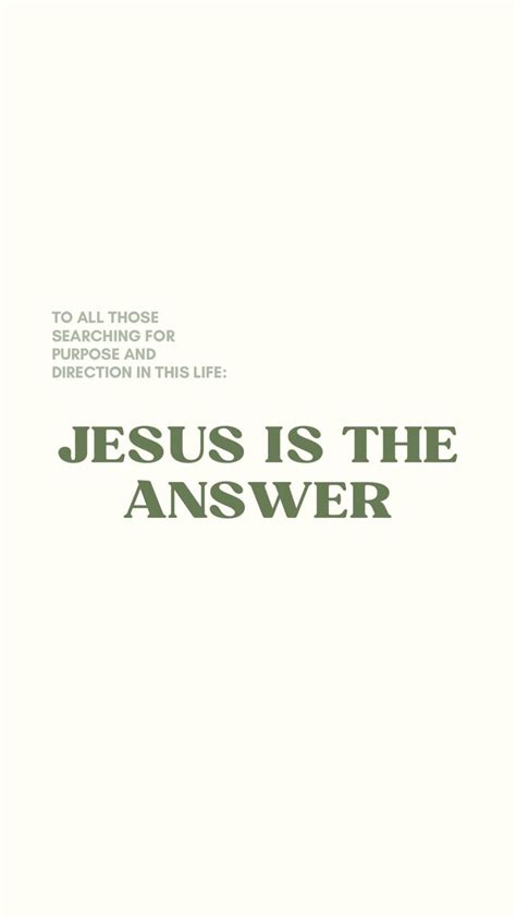 Jesus Is the ANSWER - Christian Encouragement Wallpaper