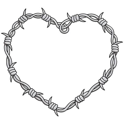 How to Draw a Barbed Wire Heart - Really Easy Drawing Tutorial in 2022 | Drawing tutorial easy ...