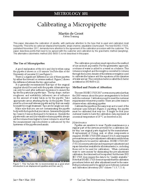 Calibrating Micropipette | Calibration | Kilogram