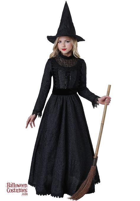 Deluxe Girls Witch Costume | Girl witch costume, Kids witch costume ...