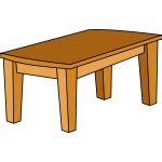 Vector clip art of isometric desk left front view with book | Free SVG