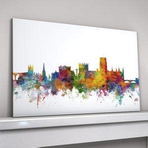 Durham Skyline Canvas Durham Cityscape Box Canvas Art Print - Etsy