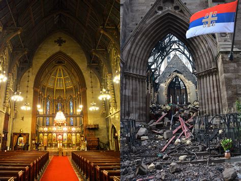 Serbian Orthodox Cathedral of St. Sava Destroyed by Fire on Orthodox ...