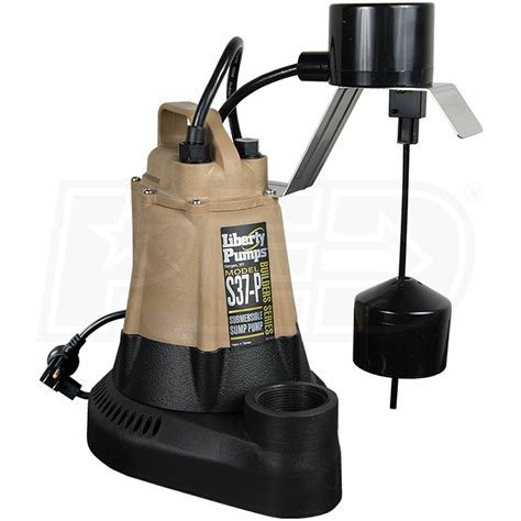 Liberty Pumps S37-P - 1/3 HP Builders Series Sump Pump w/ Piggyback Vertical Float Switch