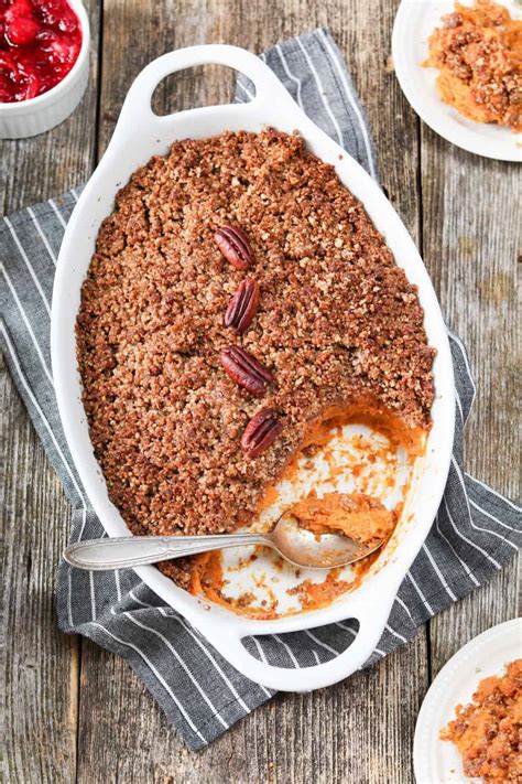 Vegan Sweet Potato Casserole with Pecan Crumble - Vegan Huggs