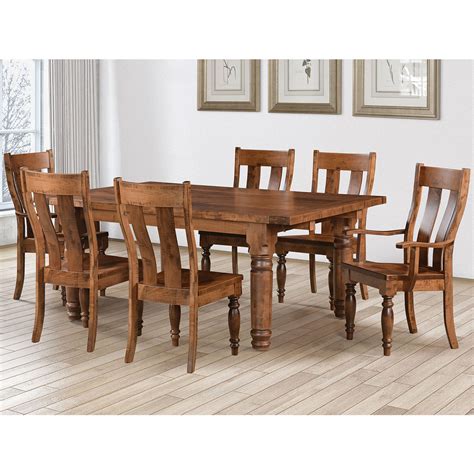 Burgess Amish Dining Room Set in Rustic Farmhouse Style | Cabinfield