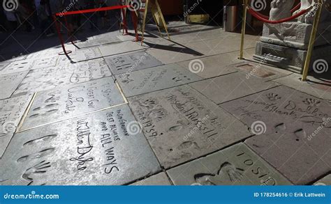 The Footprints and Handprints on the Floor of TCL Chinese Theater in ...