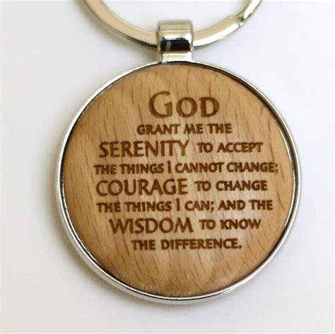 The Serenity Prayer Laser Engraved Wood Keychain | Etsy