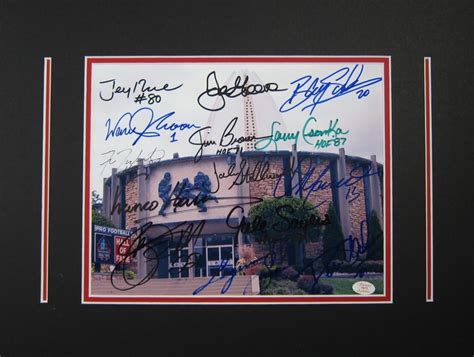 NFL Hall Of Fame Members Multi Signed Display - Memorabilia Center