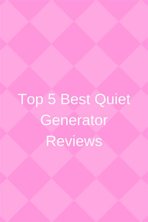 Top 5 Best Quiet Generator Reviews (Features...) - Generators Zone