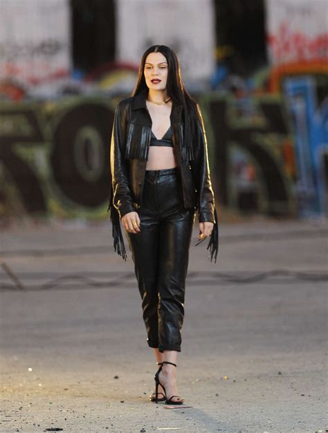 Jessie J in Leather on Masterpiece set -29 | GotCeleb