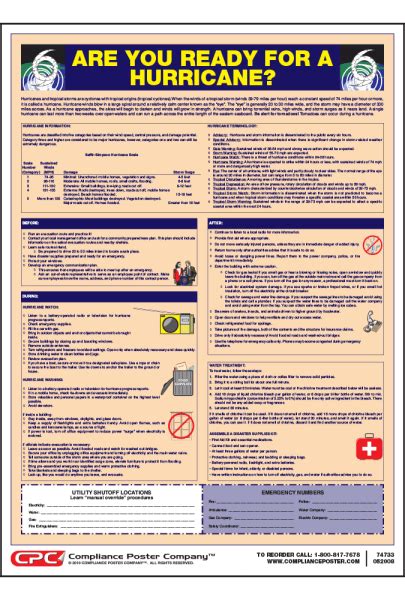 Hurricane Safety Poster - Compliance Poster Company