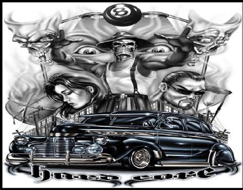 Lowrider Art Drawings at PaintingValley.com | Explore collection of Lowrider Art Drawings