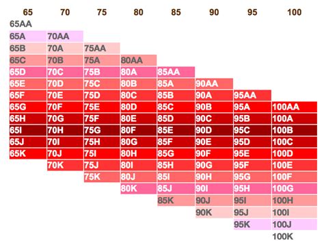 International/European Bra Sister Size Chart | Bra size charts, Chart, Bra