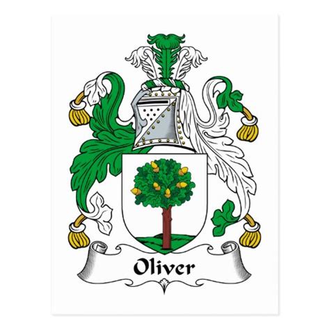 Oliver Family Crest Postcard | Zazzle