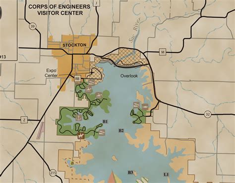 Stockton Lake Map Classic - Gallup Map