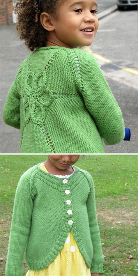 Knitting pattern for Flower Cardigan for Babies and Children | Kids ...