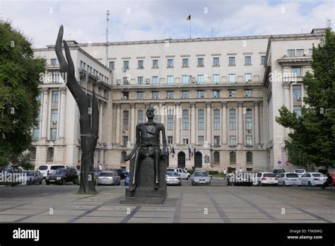 Iuliu Maniu Statue at Revolution Square Bucharest, Romania Stock Photo ...