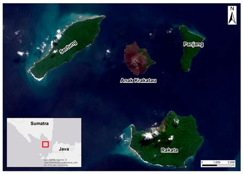 Krakatoa Volcano Map