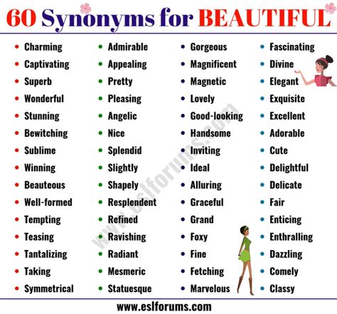 BEAUTIFUL Synonym: 60 Best Synonyms for BEAUTIFUL - ESL Forums