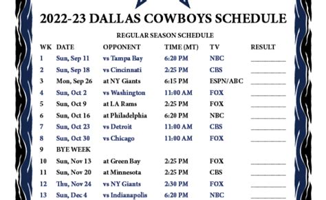 Cowboys Nfl Schedule 2023 – Theme Loader