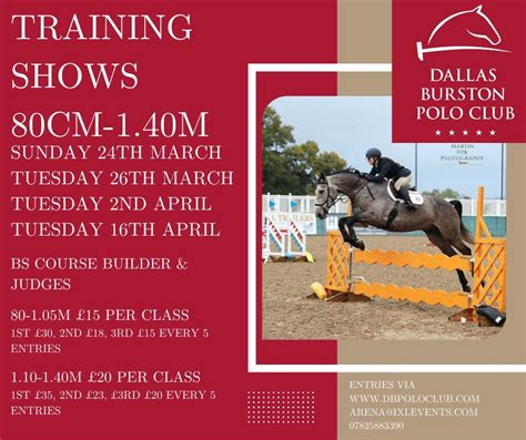 Training Shows 80cm-1.40m, Dallas Burston Polo Club, Leamington, March 26 2024 | AllEvents.in