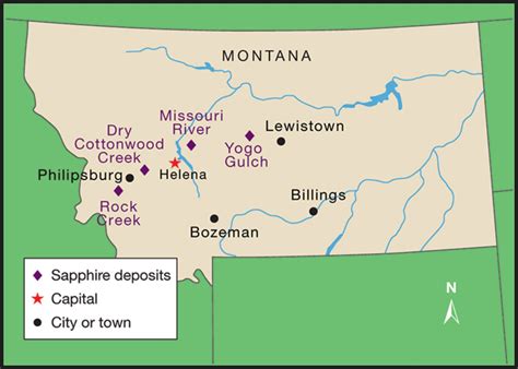 Map of Montana mining operations - Potentate Mining