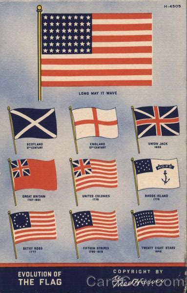 Evolution of the U.S. Flag Flags Postcard